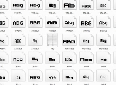 60种常用英文字体打包截图