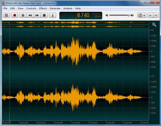 免费音频编辑软件(ocenaudio)截图